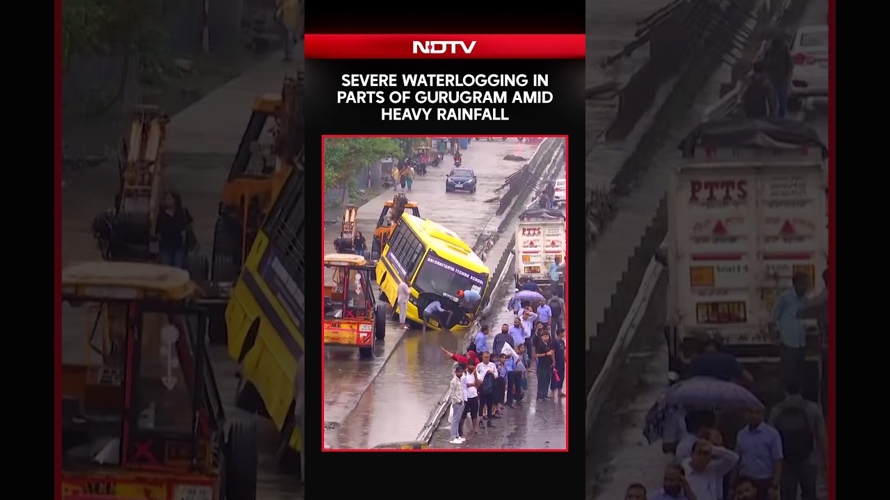 Delhi NCR Rains | Severe Waterlogging In Parts Of Gurugram Amid Heavy Rainfall