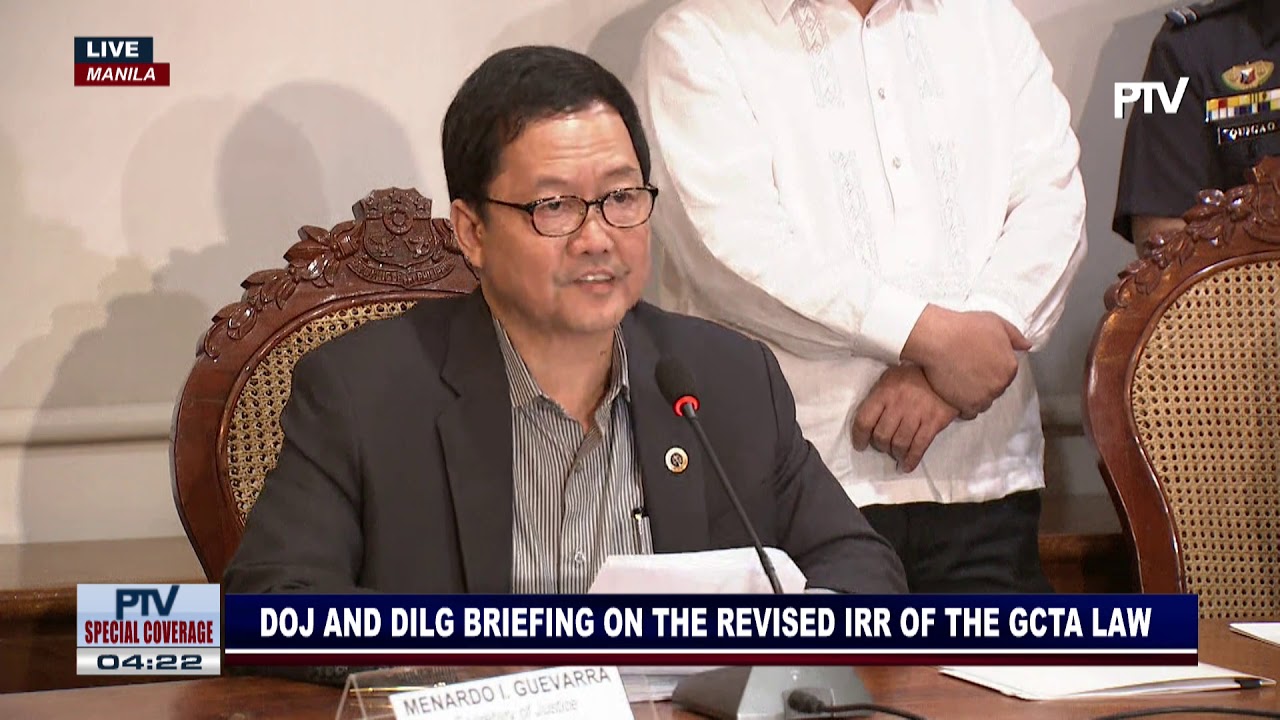 DOJ and DILG briefing on the revised IRR of the GCTA Law
