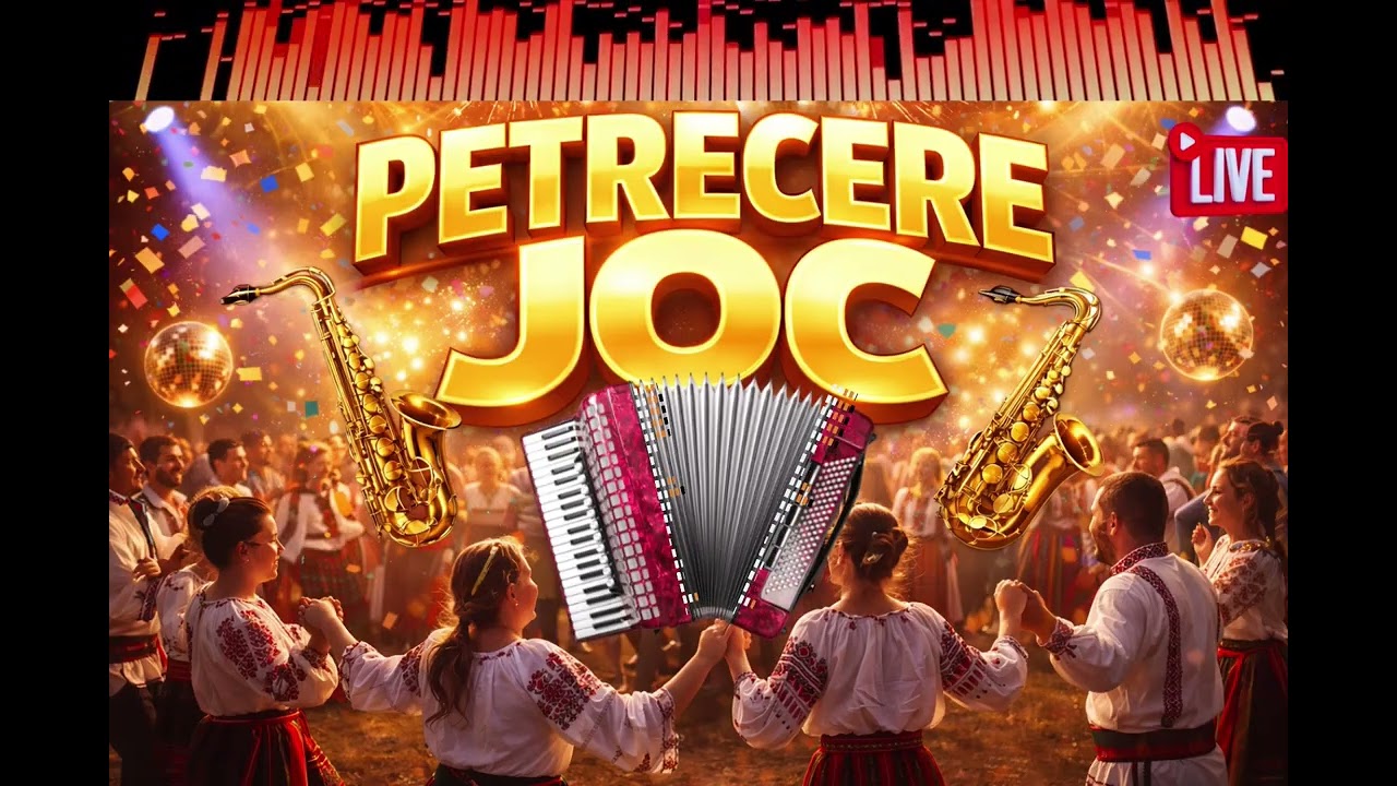 Muzica de Petrecere🪗Populara Colaj Sarbe de Joc🪗Hore Acordeon Live instrumental de Nunta