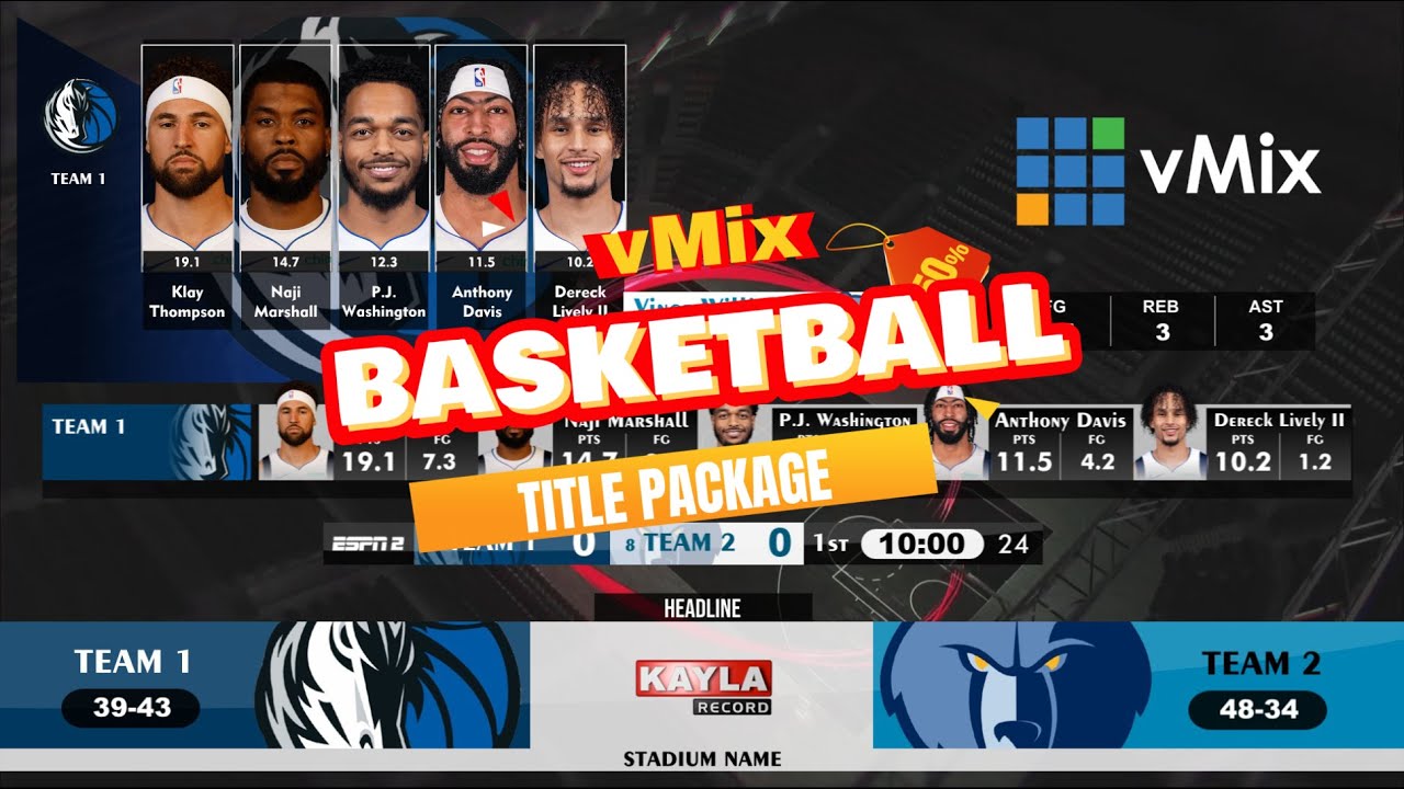 vMix Title BASKETBALL 2 GT  + UTC   KAYLA RECORD