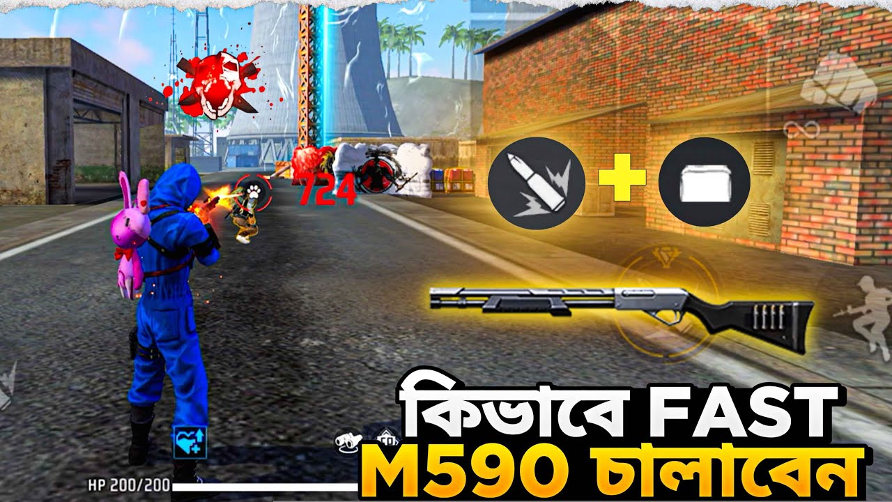 How to play M590 very fast 🤫 | Free Fire M590 Tips And Tricks 🔥