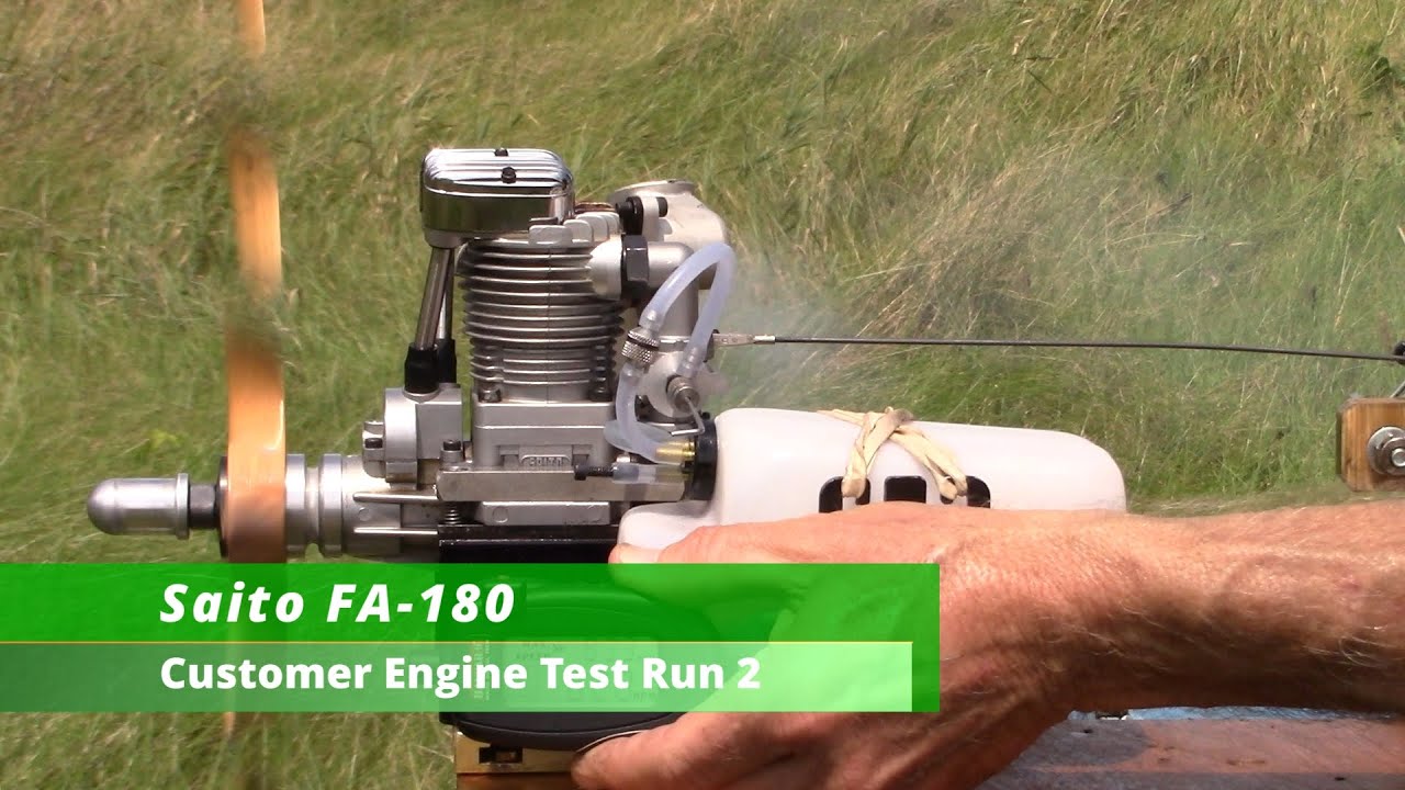 Customer Engine Saito FA-180 Test Run 2