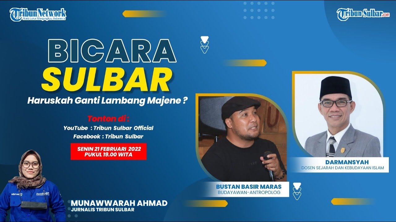 🔴LIVE TRIBUN SULBAR - BICARA SULBAR - Haruskah Ganti Lambang Majene?