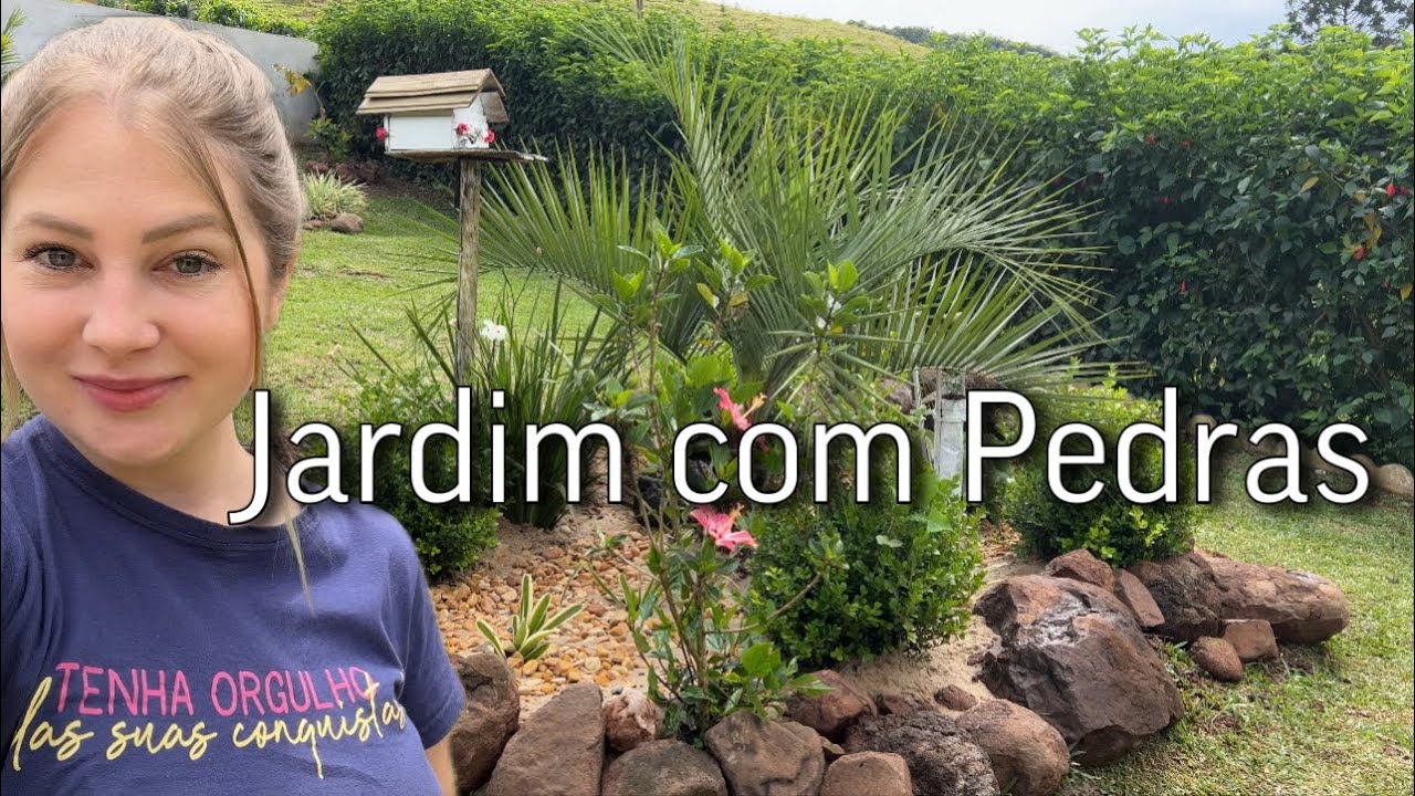 RENOVANDO O JARDIM DECORANDO COM PEDRAS - Parte 2 IDEIAS PARA JARDIM - Chácara Vale dos Sonhos