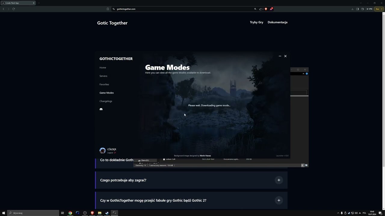 GothicTogether: BETA nowej platformy MP do G2NK: Jak zainstalować, jak grać, jak używać STEAM?