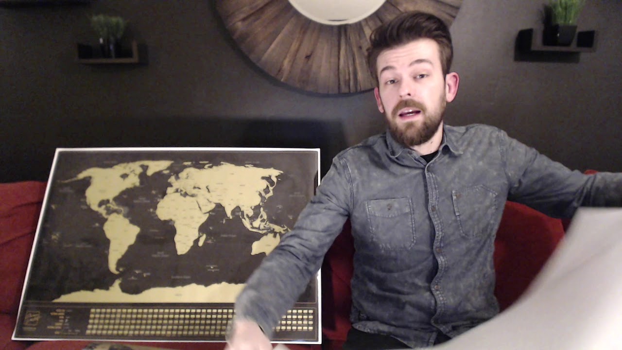 Unboxing Enno Vatti scratch off world map (DELUXE)