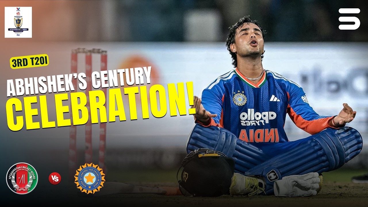 Abhishek Sharma's Century Moment | Afghanistan vs India | M 3 | T20I Series 2026 | ACB | M9N1J