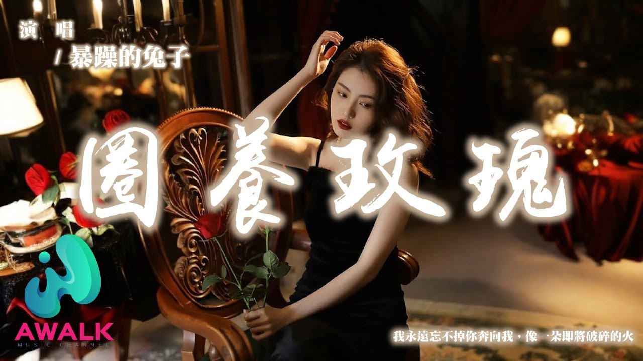 暴躁的兔子 - 圈養玫瑰『我永遠忘不掉你奔向我，像一朵即將破碎的火。』【動態歌詞 | Pinyin Lyrics】【AWALK MUSIC】