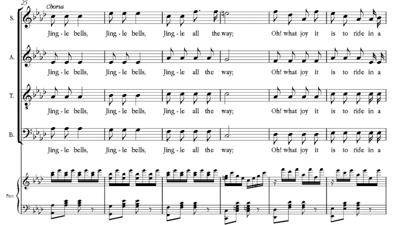 Pierpont | Jingle bells [best original version; á 4; 1857]