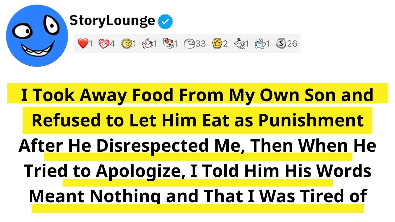 I Took Away Food From My Own Son and Refused to Let Him Eat as Punishment After He Disrespected Me..