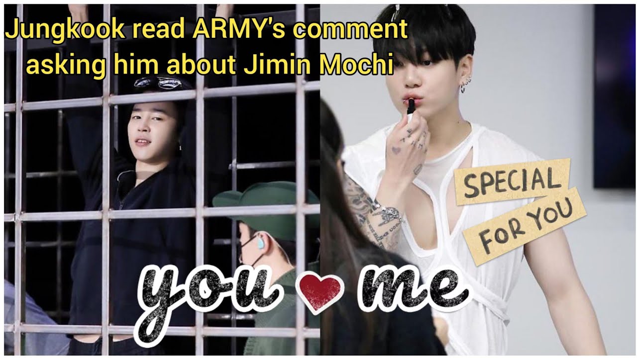 #jikook Jungkook read ARMY's comment asking him about Jimin Mochi #kookmin