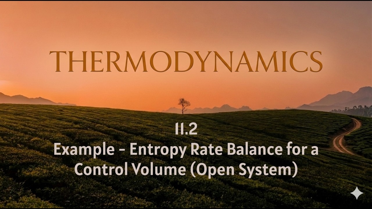 Thermodynamics 11.2 Example - Entropy Rate Balance for a Control Volume (Open System)