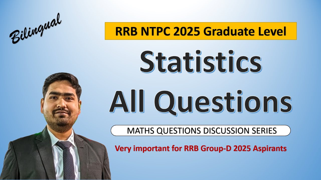 Statistics All Shift Questions | RRB NTPC 2025 Graduate Level | Must watch for RRB Group-D 2025