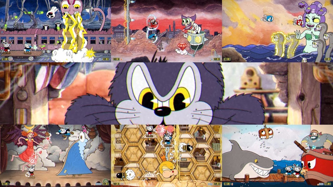 CUPHEAD COOP - World 3 All Bosses (NO DAMAGE)