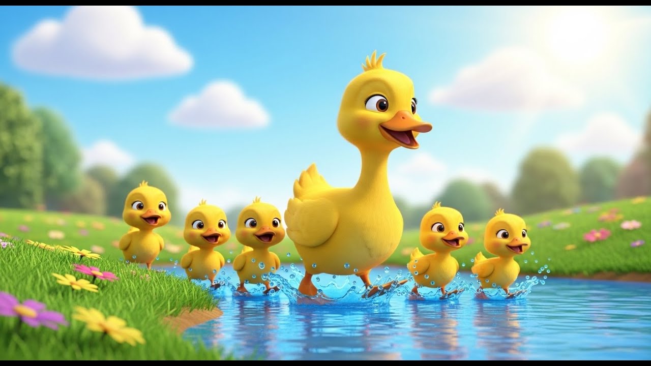 Five Little Ducks Nursery Rhyme for Toddlers,