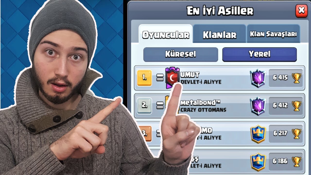 TÜRKİYE 1. Sİ ile MAÇLAR ( 4 WİN ) - Clash Royale