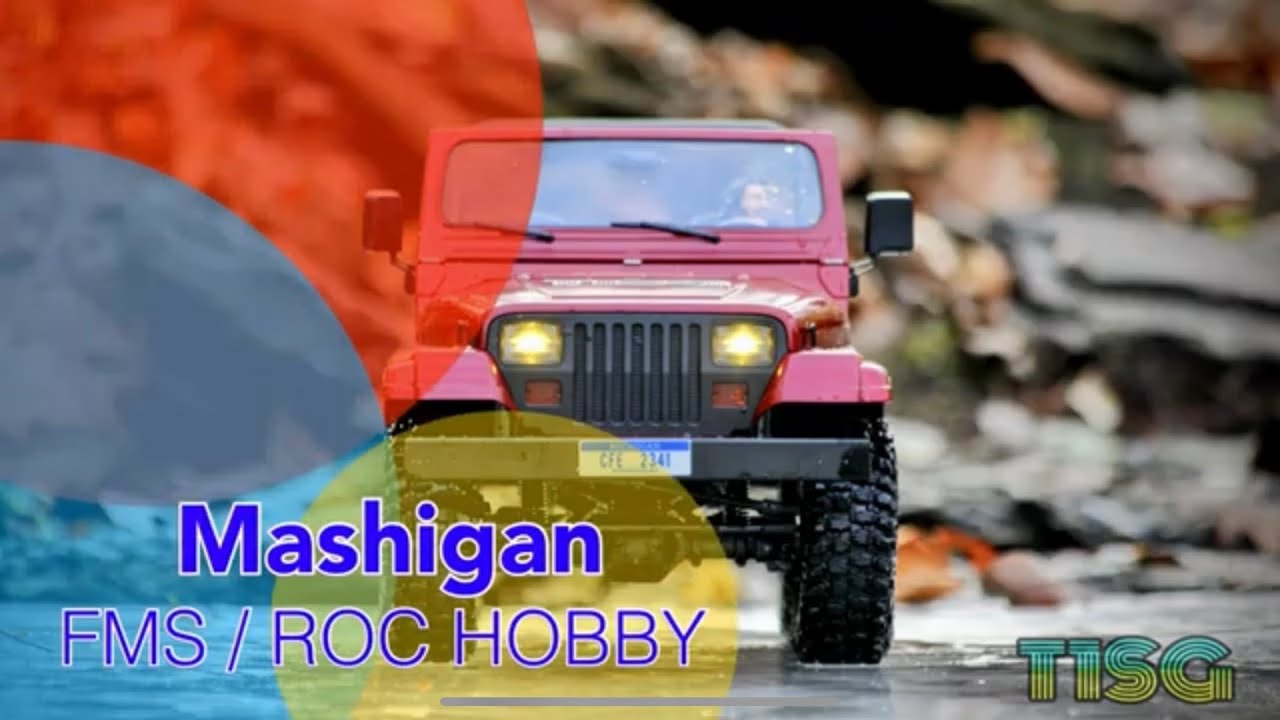 The New FMS / ROCHOBBY Mashigan 1/10 Scale Jeep Hits The Trails & Rocks! Durability Test!