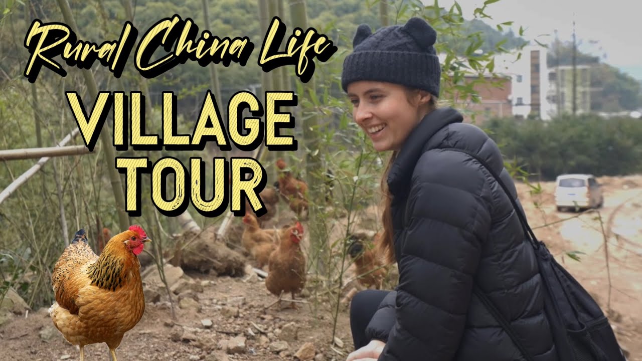 Come with me on my evening stroll! ✨ My life in rural China✨ 🐓 带你们参观我住的农村！美国人在中国乡村日常 🚜