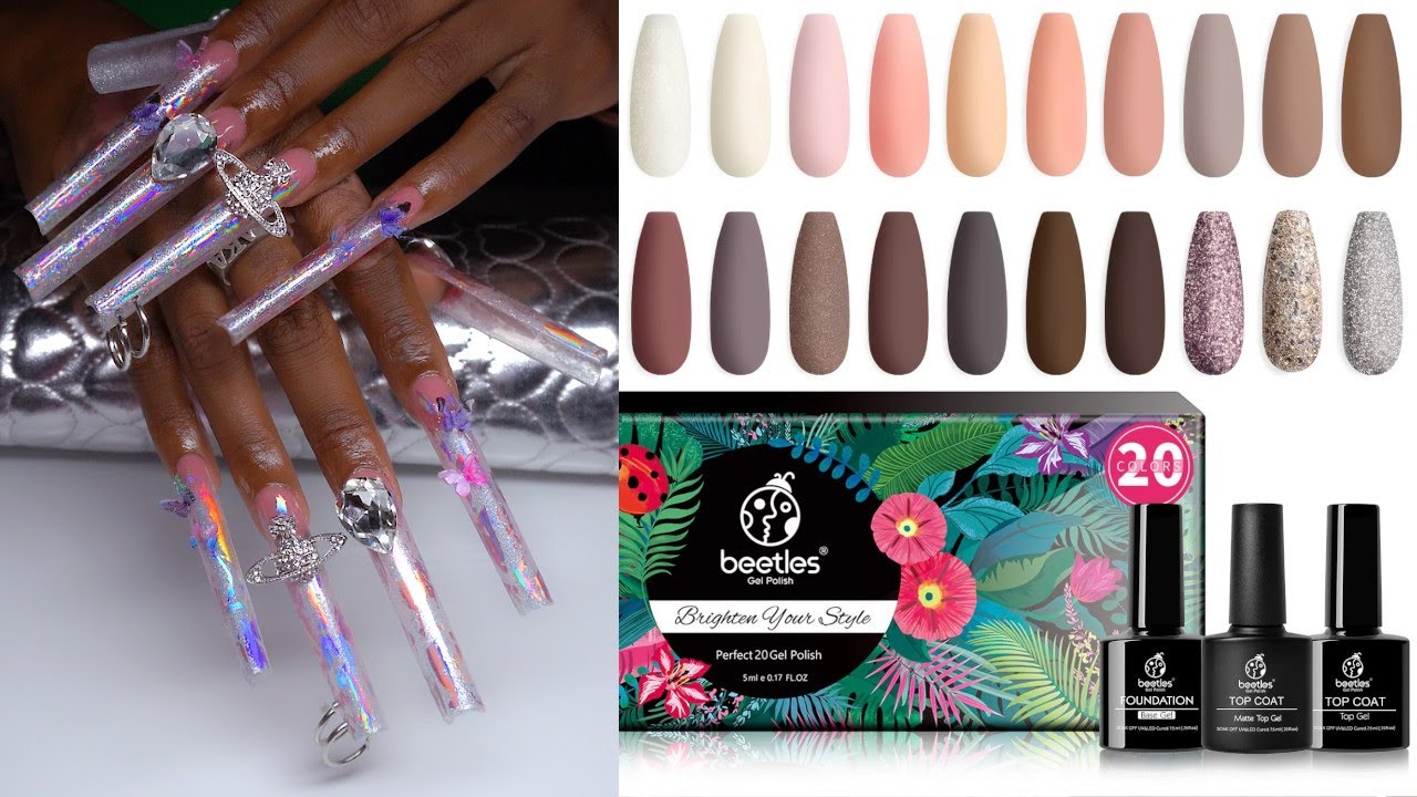 testing BEETLES GELS for the first time!! XXL EXPENSIVE FAIRY NAILS salon speed
