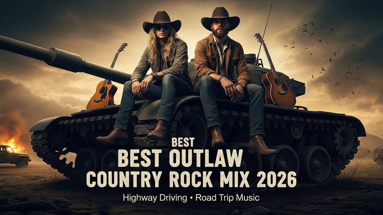 Best Outlaw Country Rock Mix 2026 🔥 Highway Driving Music