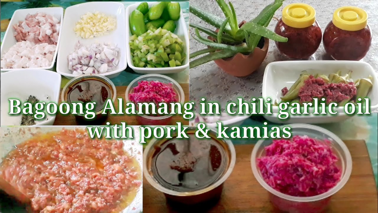 Sauteed Shrimp Paste | Ginisang Bagoong Alamang in chili garlic oil with pork & kamias