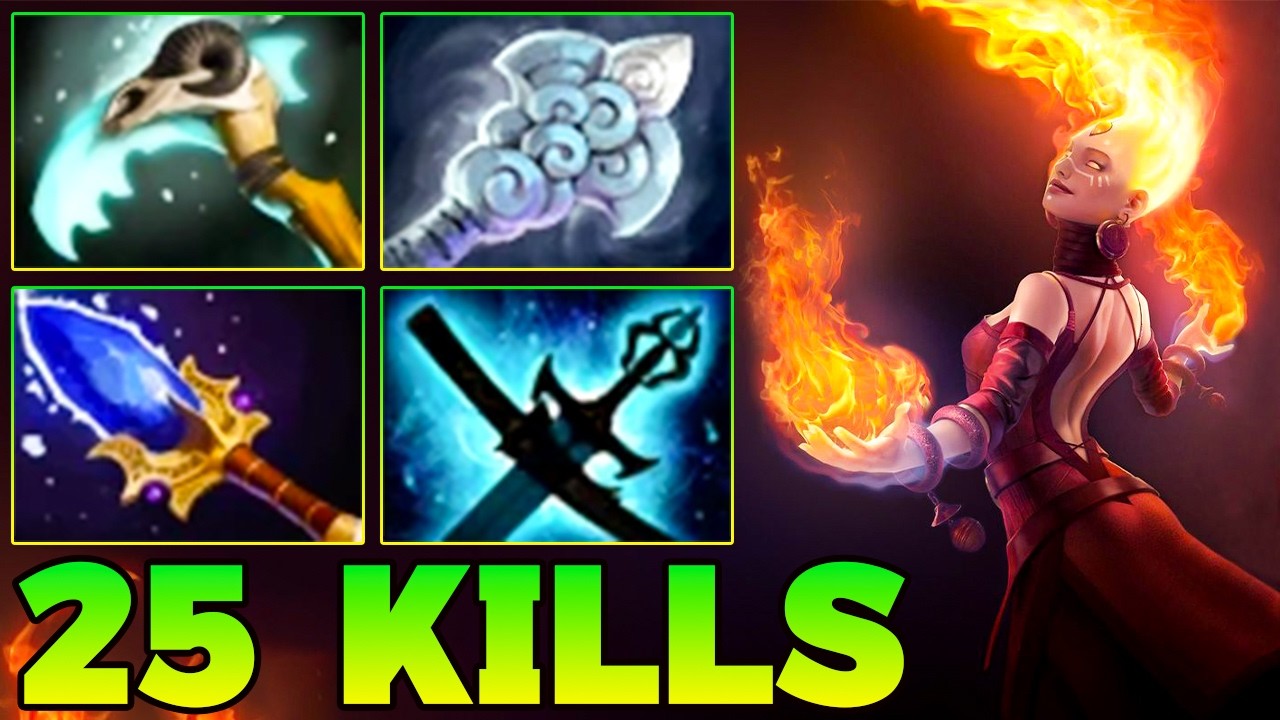 25 Kills Lina Epic Comeback Dota 2 !! Lina Dota 2 Carry Mid Lane Build Pro Gameplay Guide 7.40