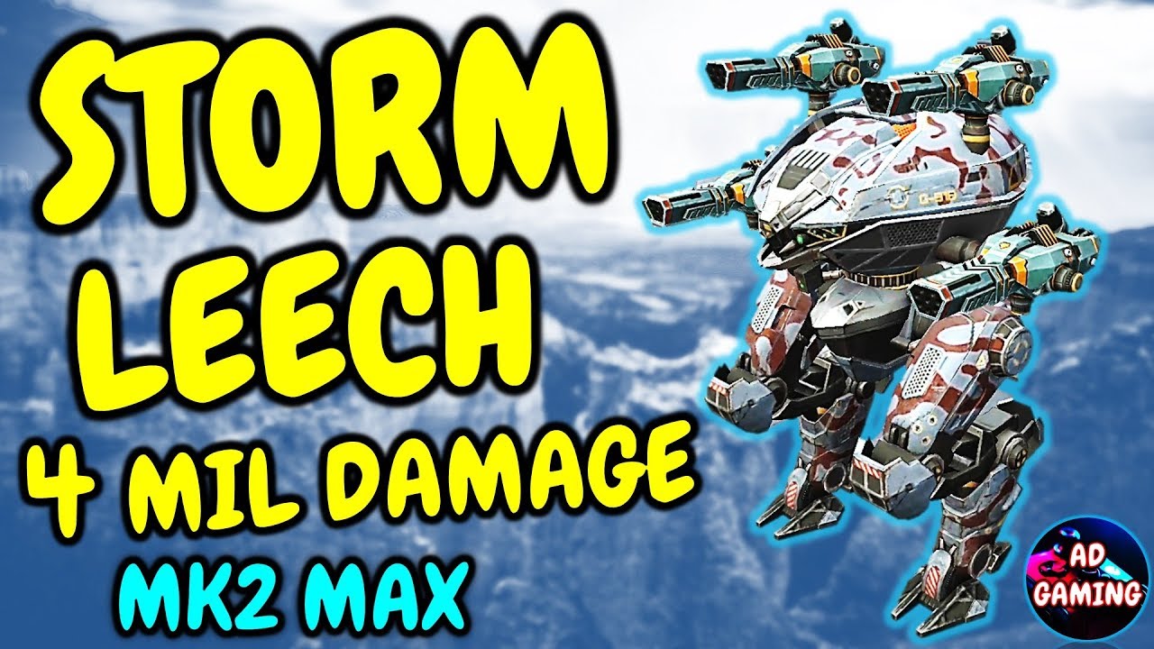 Monster LEECH STORM 4 MIL DAMAGE GAMEPLAY - War Robots MK2 Gameplay WR