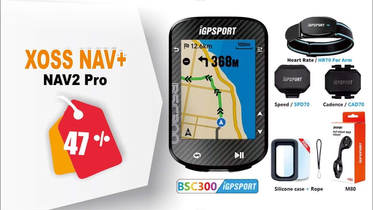 XOSS NAV+ NAV Plus NAV2 Pro Bike Computer GPS Bicycle Riding Cycling Map Route Navigation MTB Road