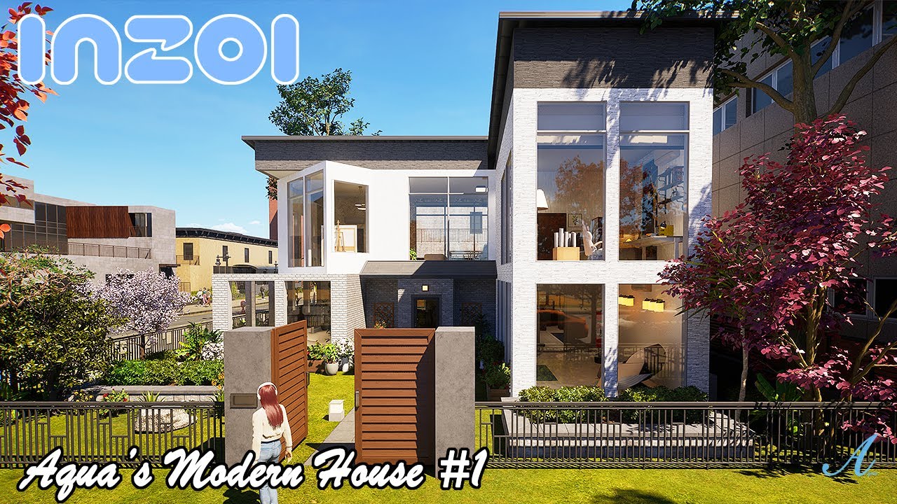 inZOI - Petite Modern House w/ tutorial (Aqua's Modern House #1)