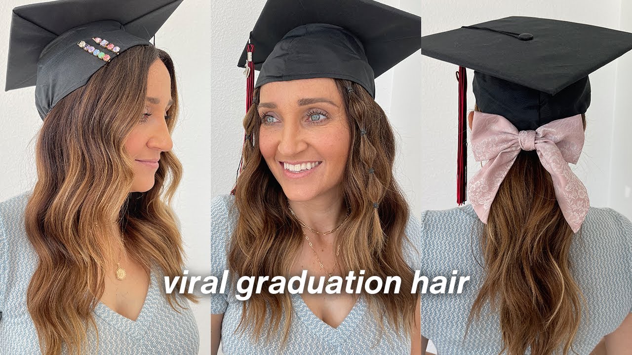 9 Easy GRADUATION Hairstyles & HACKS for 2023 | Cap & Gown Hairstyles