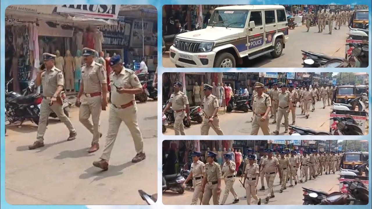 &ldquo;Bhatkal Town Police Conduct Road March Ahead of Eid to Ensure Safety&rdquo;