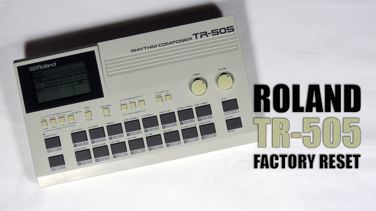 Roland TR-505 factory reset