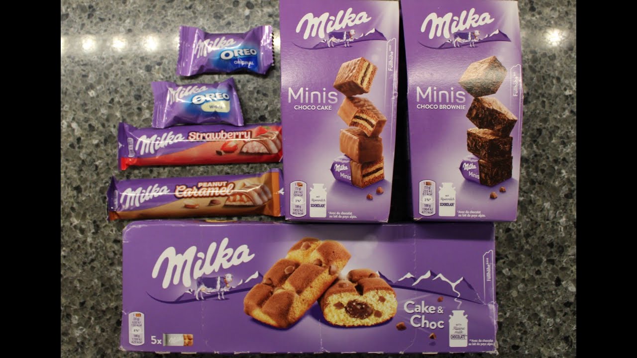 Milka: Oreo Original & White, Minis Choco Cake & Brownie, Strawberry, Peanut Caramel, Cake & Choc