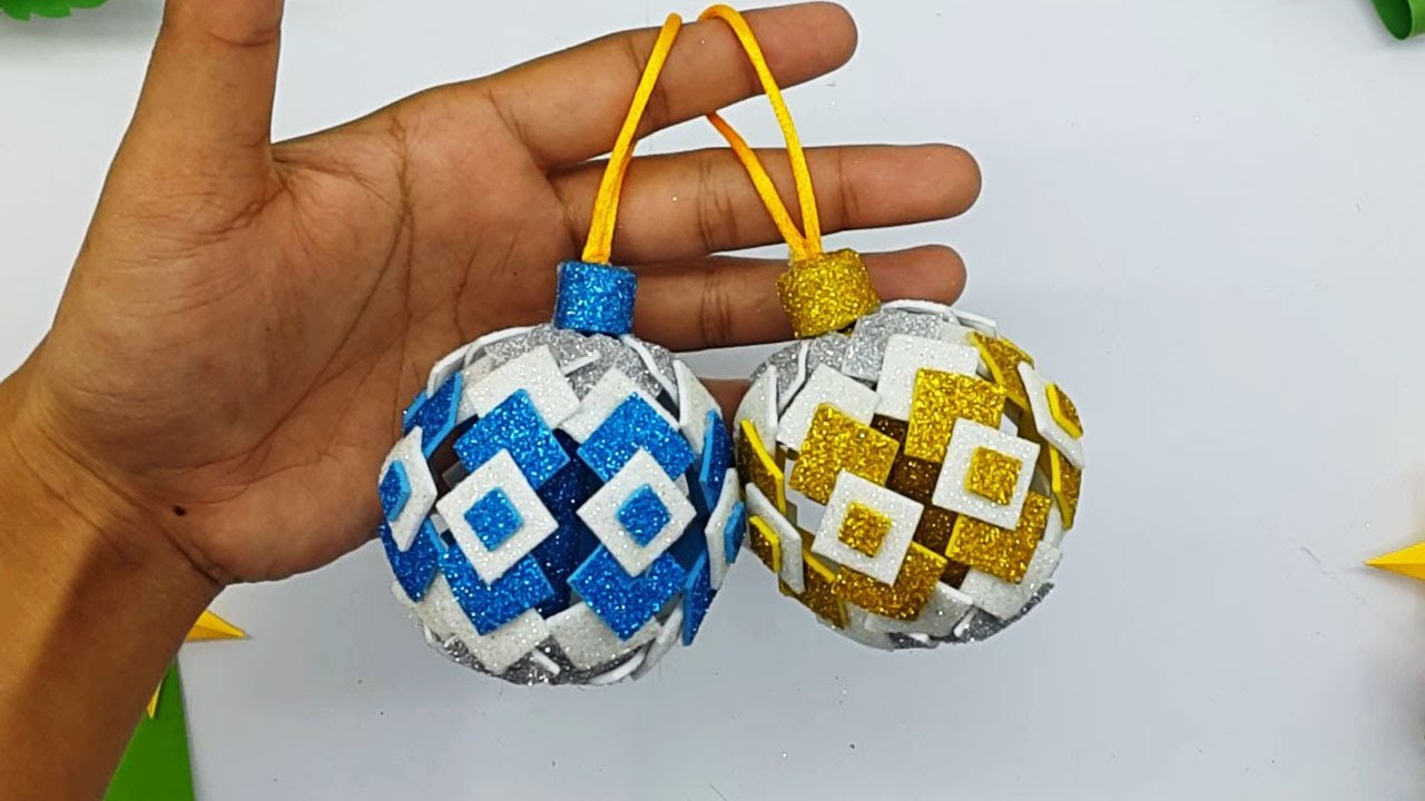 Do It Together | DIY Christmas Tree Ornaments | Glitter Foam Christmas Crafts
