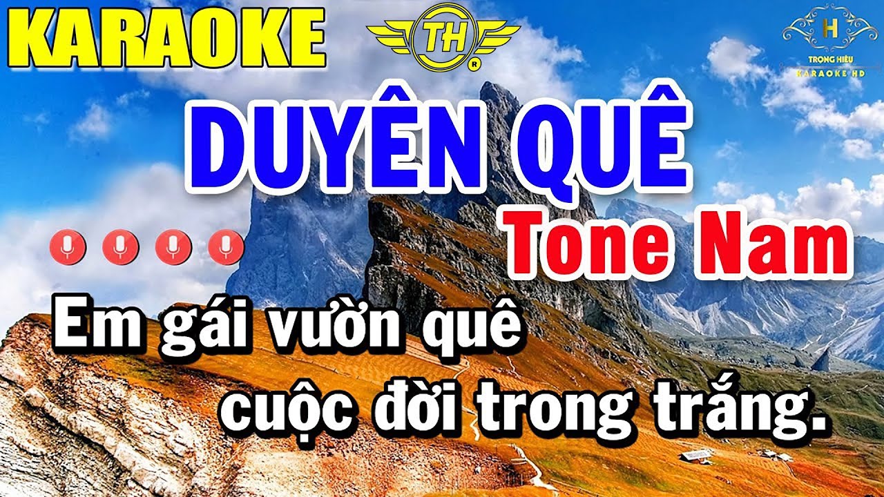 Duyên Quê Karaoke Tone Nam Nhạc Sống | Beat Mới Dễ Hát Âm Thanh Chuẩn | Trọng Hiếu