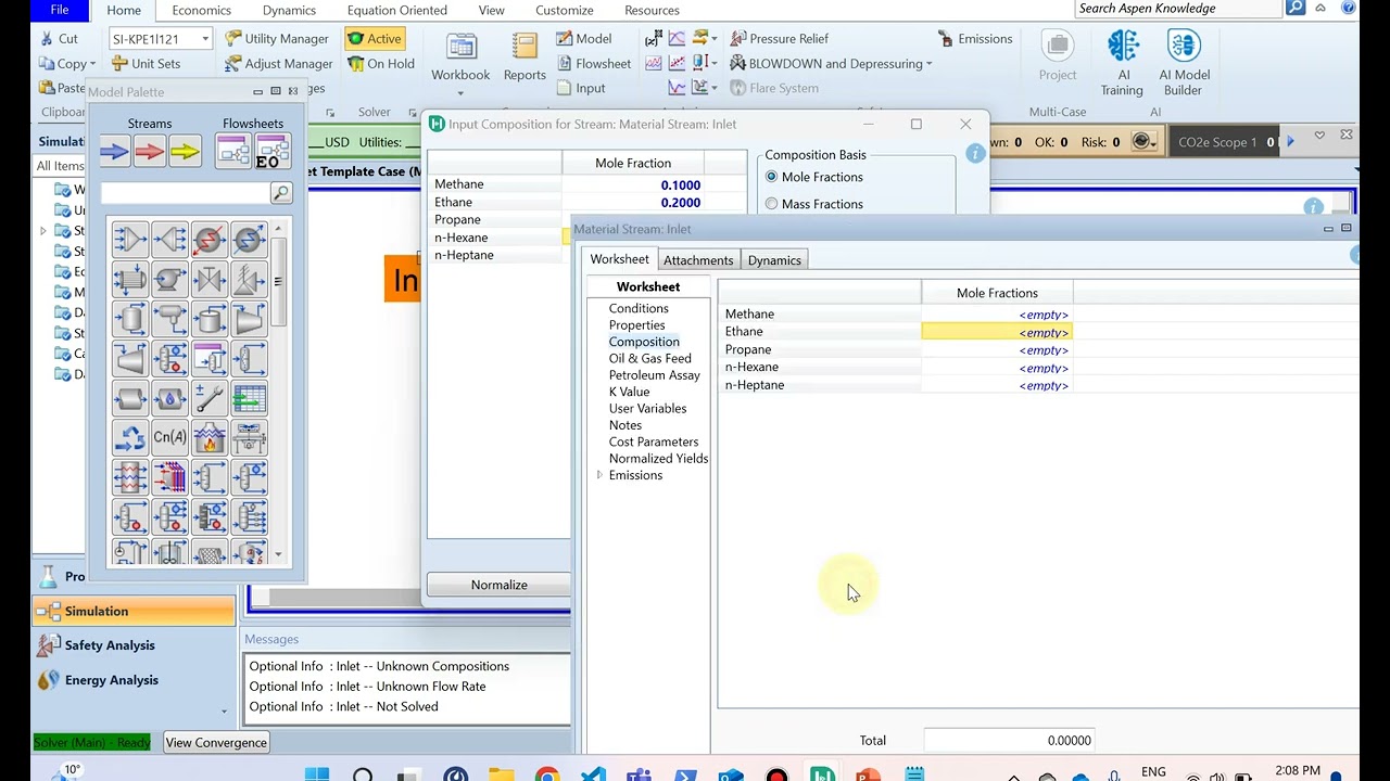 Getting started with Aspen Hysys, Tutorial 1