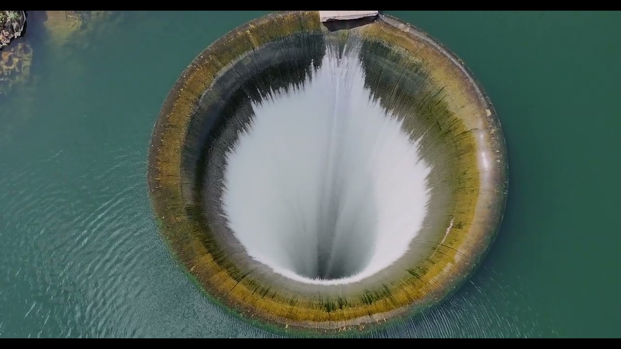 THE END OF THE OVERFLOW | MORNING GLORY SPILLWAY | MONTICELLO DAM | LAKE BERRYESSA,CA.