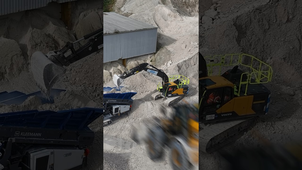 Screeners can accept any type of aggregates #aggregates #excavator #screener #quarry #volvoexcavator