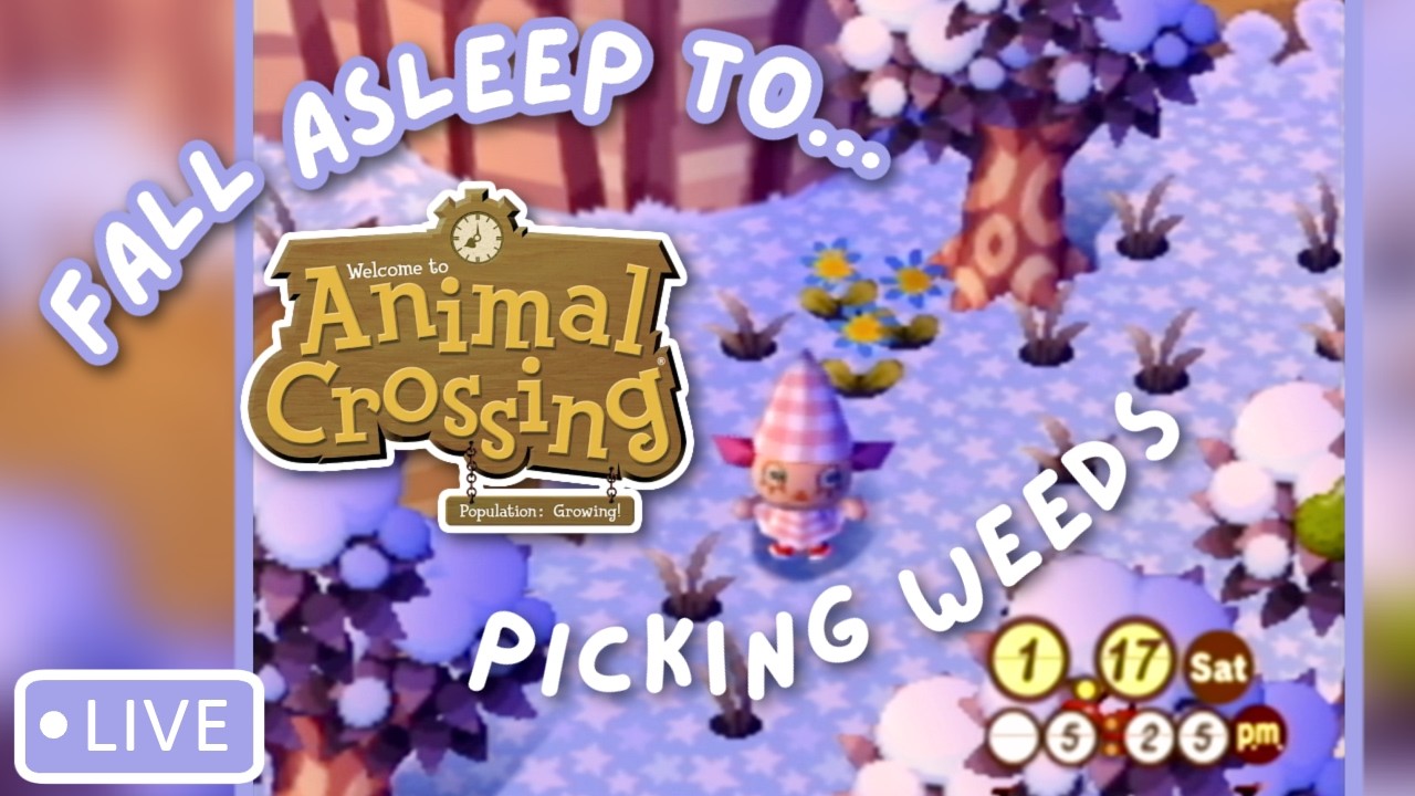 gameplay to fall asleep to | retro animal crossing but i'm just picking weeds | no mic/cam/alerts
