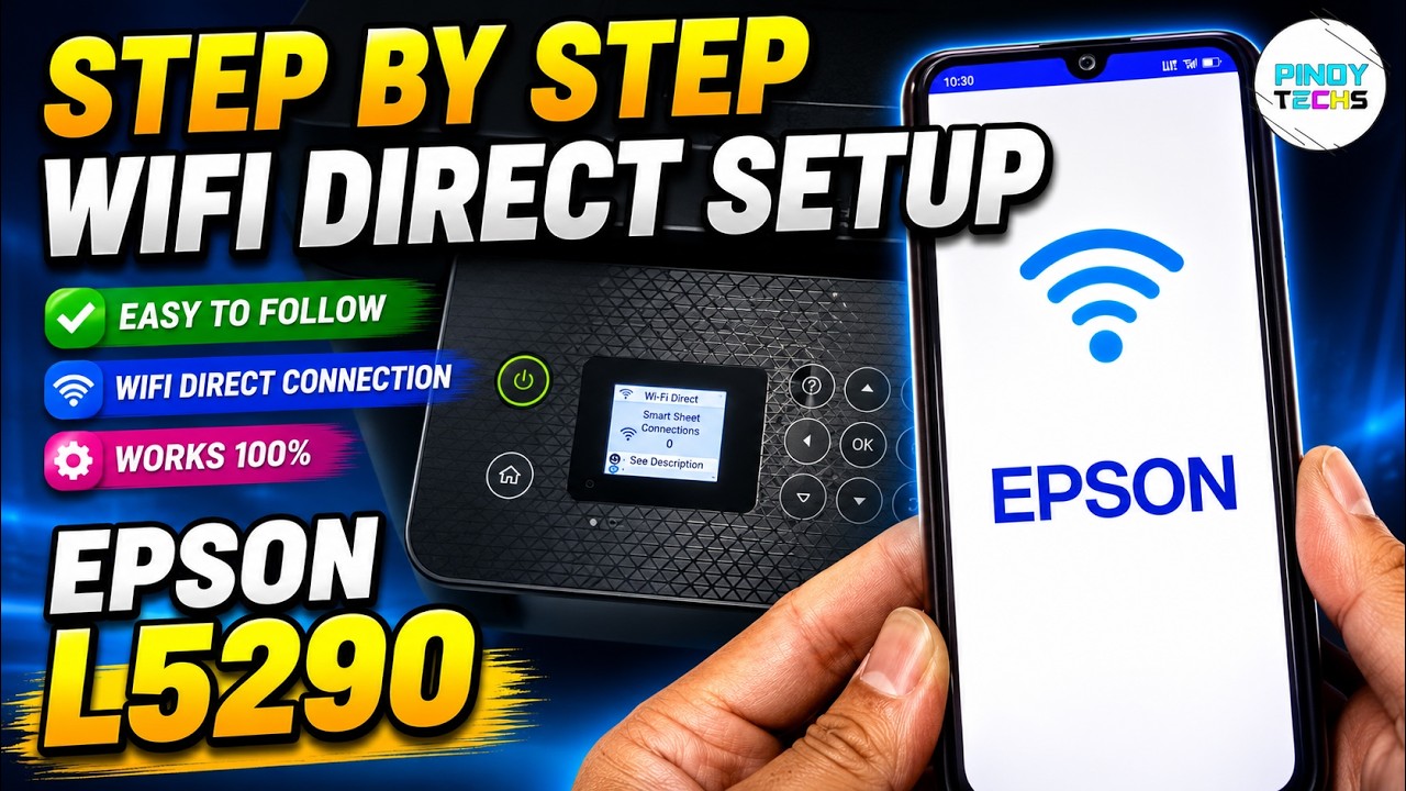 EPSON L5290 WIFI DIRECT PRINT | Step By Step | PinoyTechs