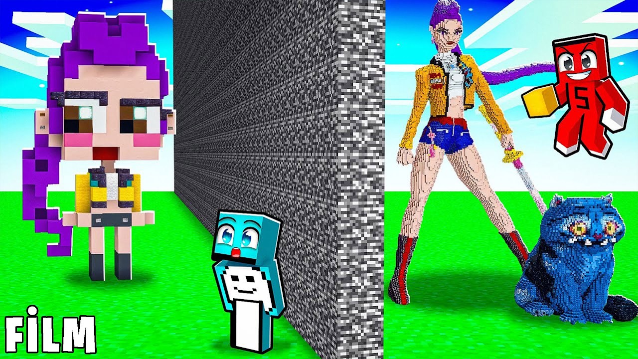 ARKADAŞLARIMA YAPI KAPIŞMASINDA K POP DEMON HUNTERS ile TROLL YAPTIM !! - Minecraft