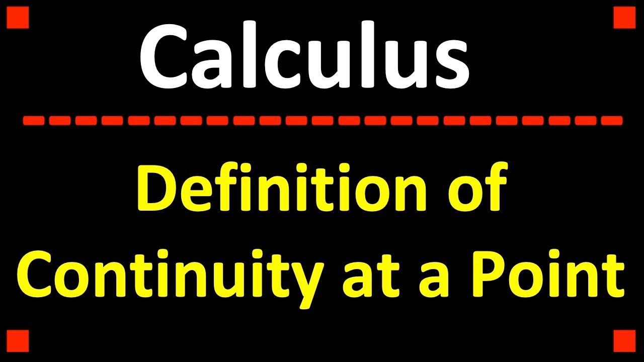 Definition of Continuity at a Point with 3 Counter-Examples