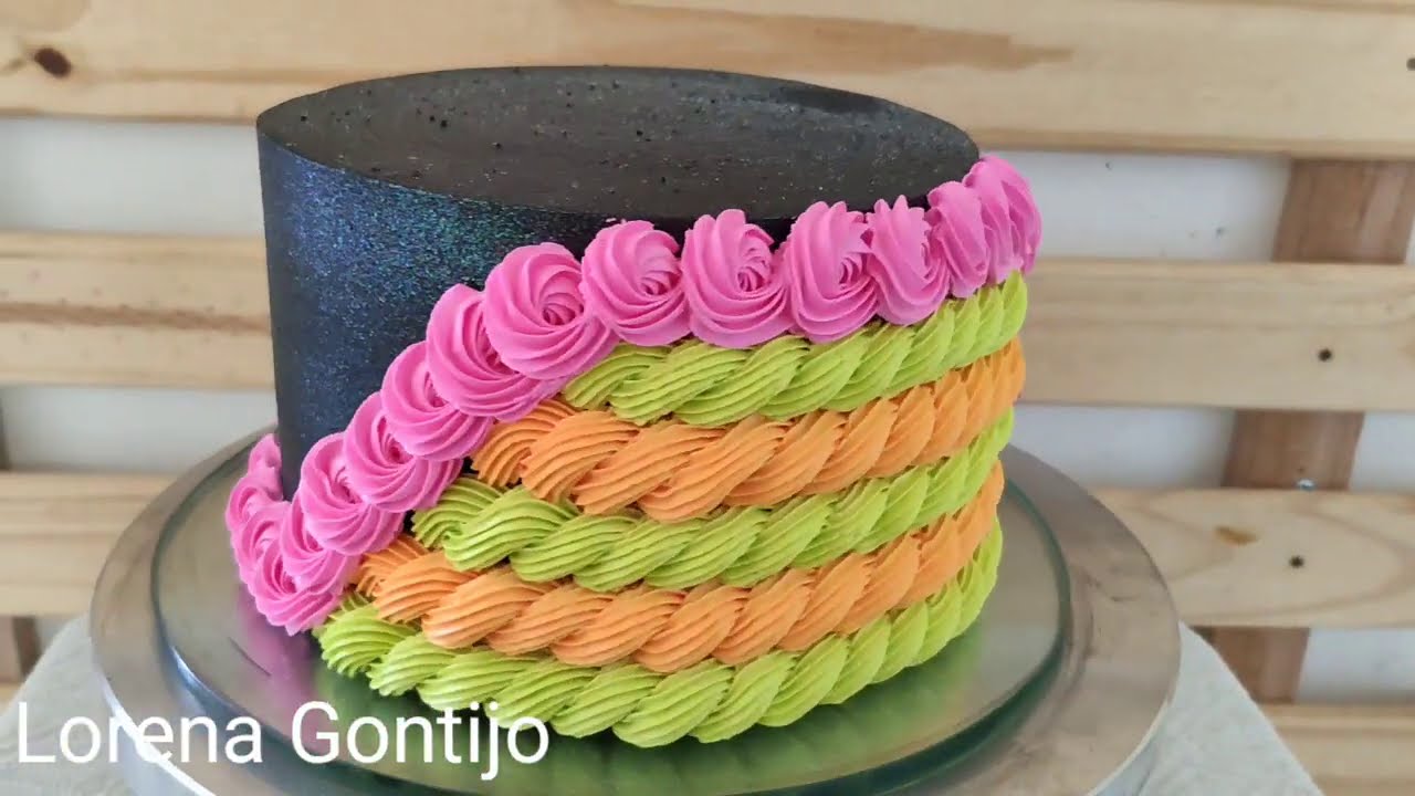 BOLO NEON | APRENDA A FAZER DECORAÇÃO NEON | LORENA GONTIJO