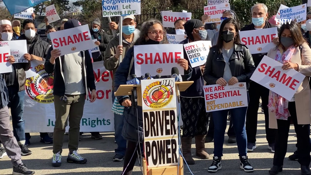 Taxi Cab Protest at Gracie Mansion nyc