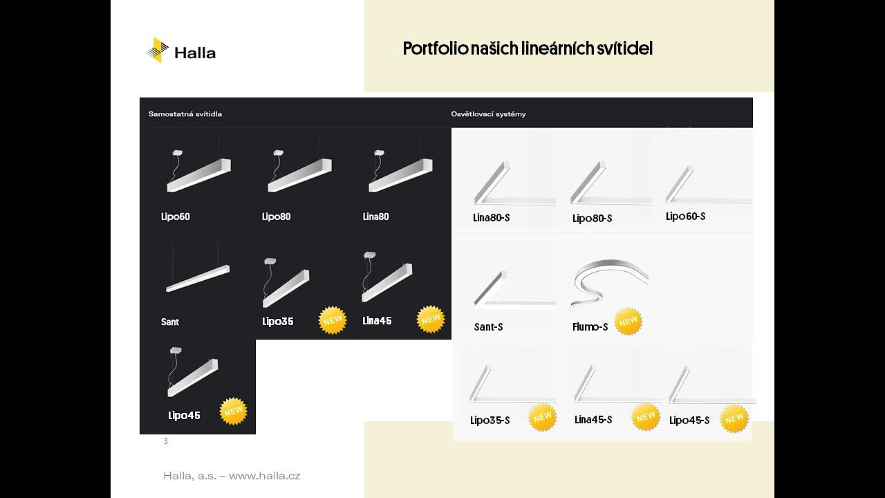 Halla Webinář - Lineární svítidla