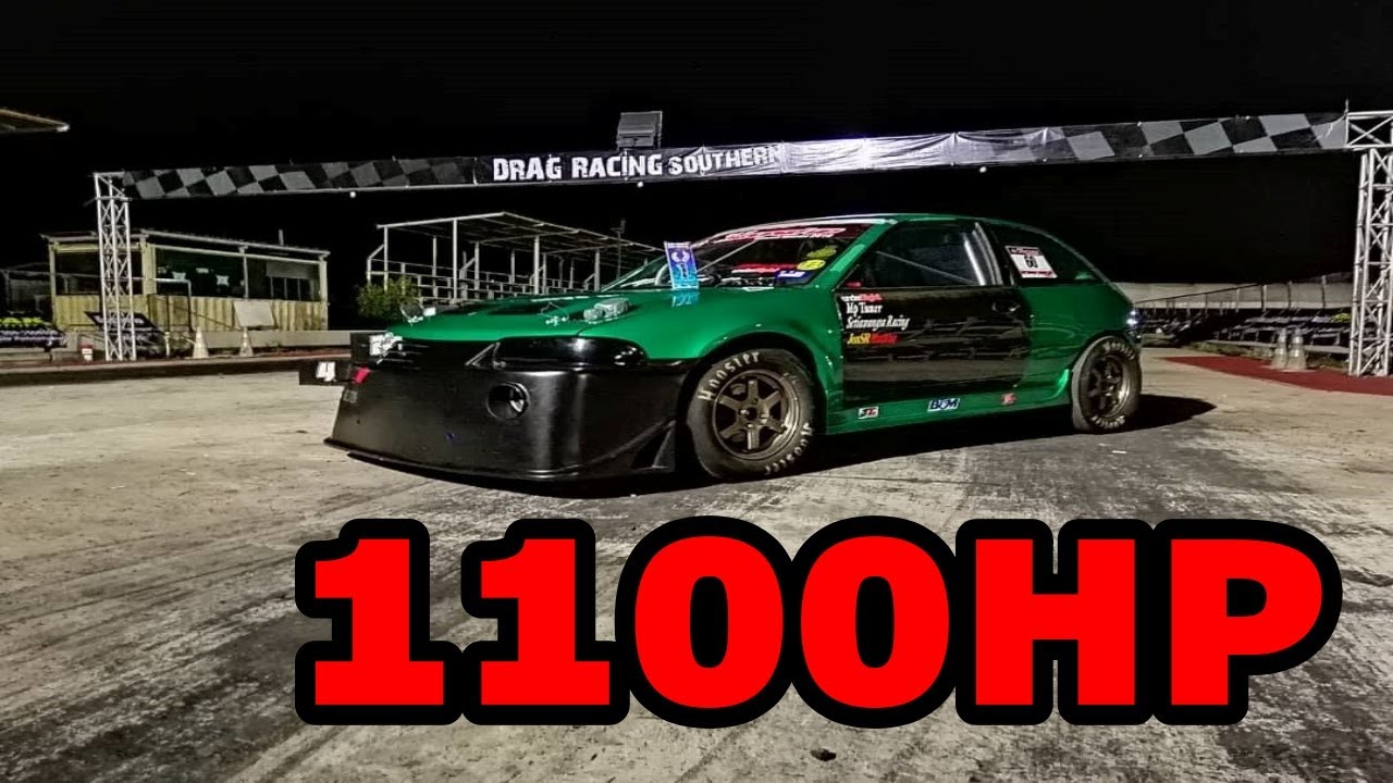 SETIAWANGSA RACING NEW RECORD 8.4SEC! 402 METER!! 1100HP!! MALAYSIA KING OF DRAG PROTON SATRIA AWD