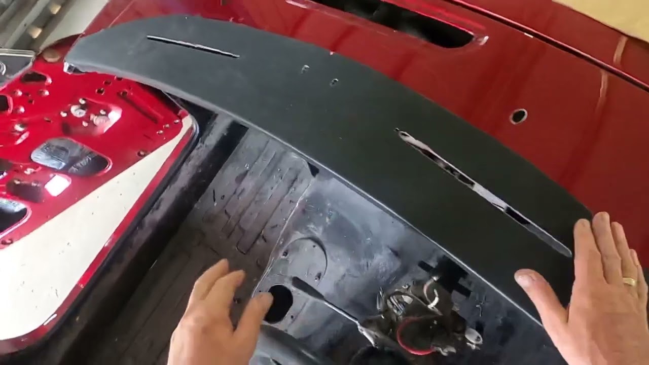 Crap to Cream Part 16. MGB Restoration, How do you install a new vinyl dashboard cover? Answered