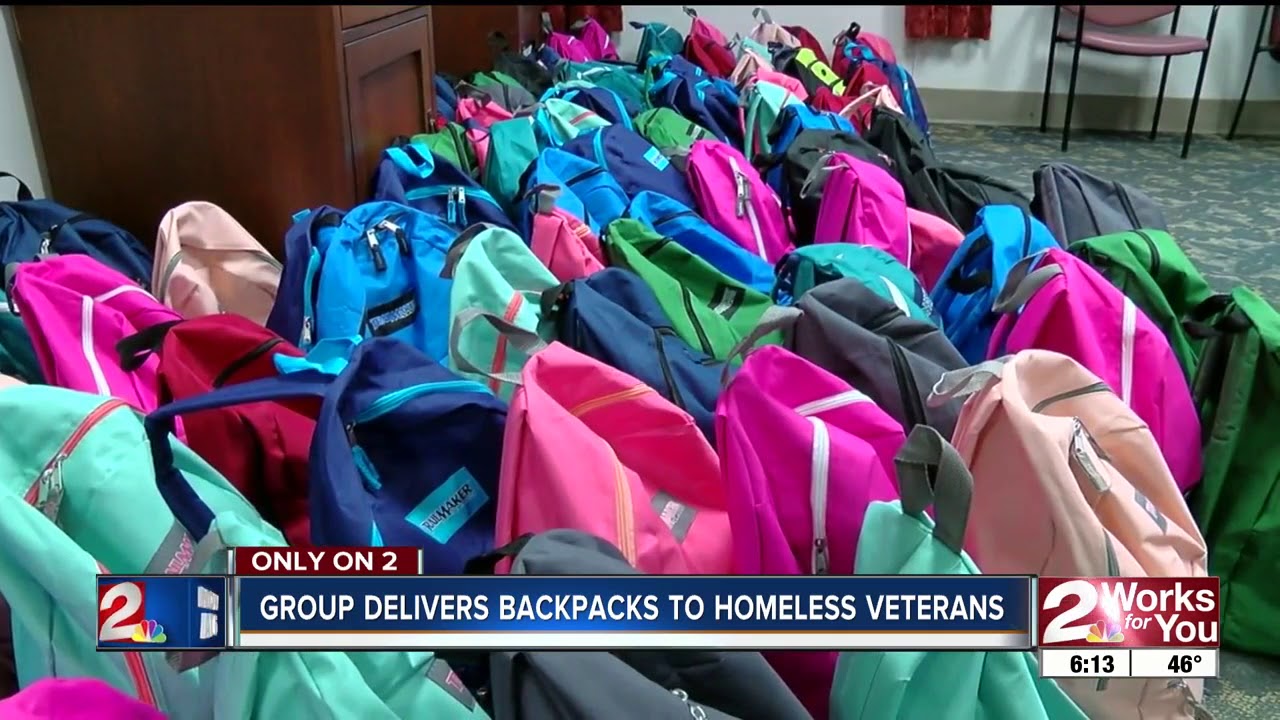 More than 100 backpacks donated to homeless veterans