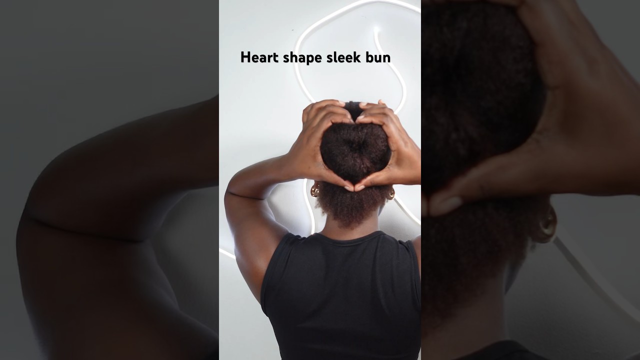 How to: heart shaped sleek bun on natural 4c hair 