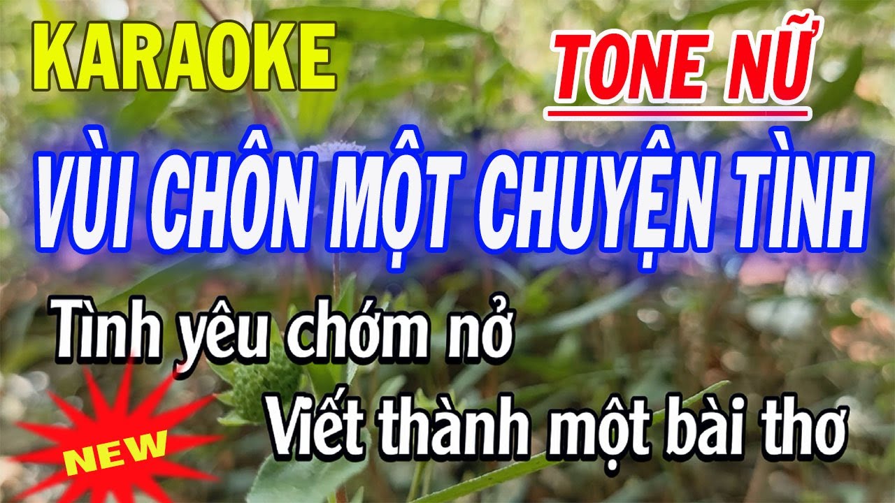Karaoke Vùi Chôn Một Chuyện Tình - Tone Nữ - ST Diễm Trang